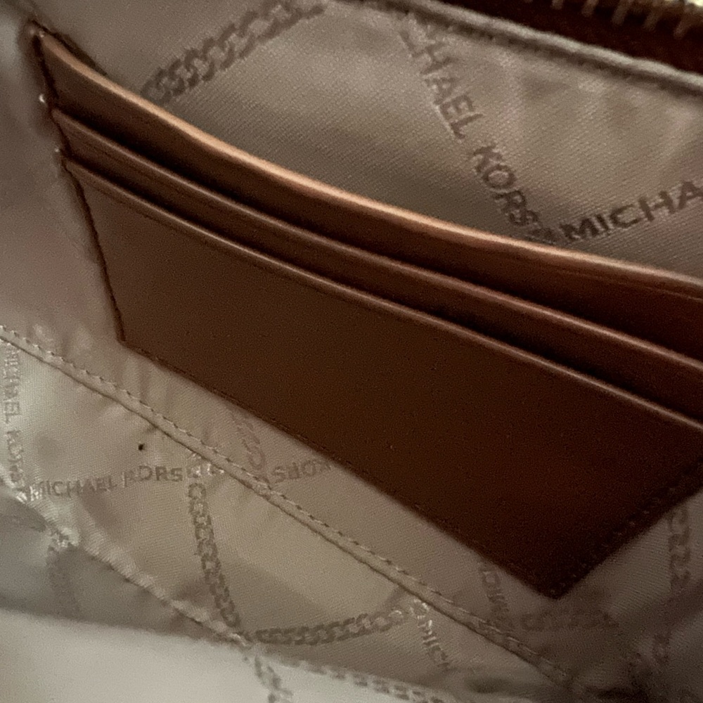 NWT MICHAEL KORS JET SET DOUBLE ZIP CAMERA CHAIN CROSSBODY BAG LEATHER - Picture 8 of 15